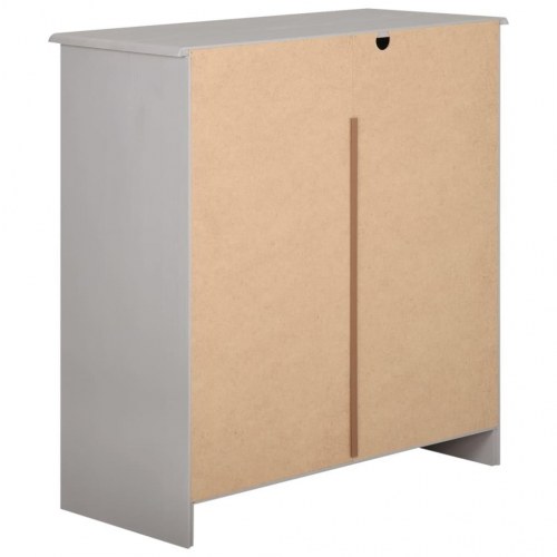 Kommode 75x35x80 cm massivt fyrretræ grå