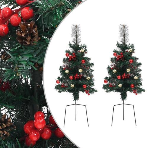Kunstige juletræer 2 stk. 76 cm PVC