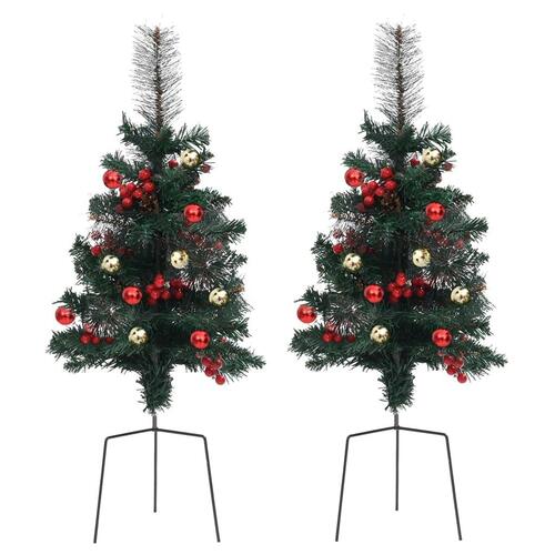Kunstige juletræer 2 stk. 76 cm PVC