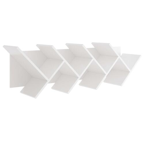 hængende geometrisk bogreol hvid