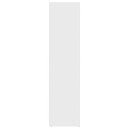 Hjørnereol 33x33x132 cm spånplade hvid