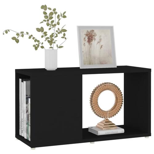 Tv-bord 60x24x32 cm konstrueret træ sort