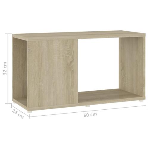 Tv-bord 60x24x32 cm konstrueret træ sonoma-eg