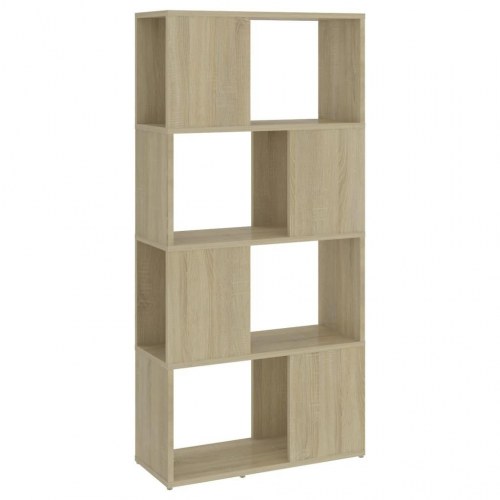 Bogreol/rumdeler 60×24×124,5 cm i konstrueret træ - sonoma-eg