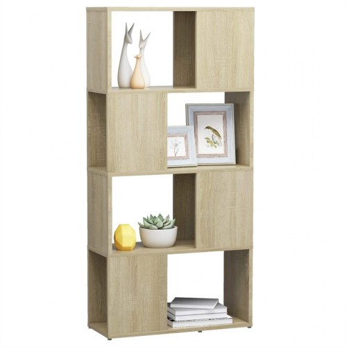 Bogreol/rumdeler 60×24×124,5 cm i konstrueret træ - sonoma-eg