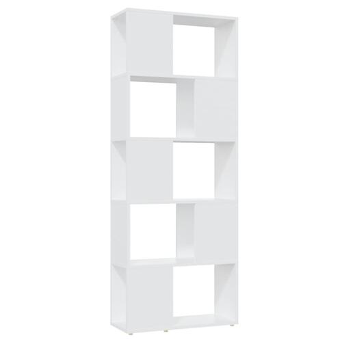Bogreol/rumdeler 60x24x155 cm konstrueret træ hvid