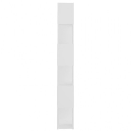 Bogreol/rumdeler - 60×24×186 cm i hvid konstrueret træ