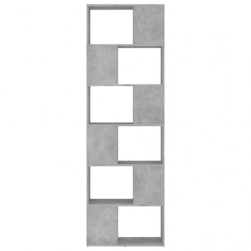 Bogreol/rumdeler 60 × 24 × 186 cm i konstrueret træ - betongrå