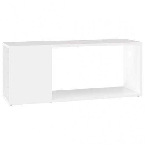 Tv-bord i hvidt konstrueret træ - 80 × 24 × 32 cm