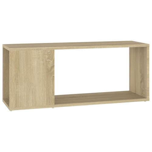 Tv-bord i konstrueret træ 80 x 24 x 32 cm sonoma-eg
