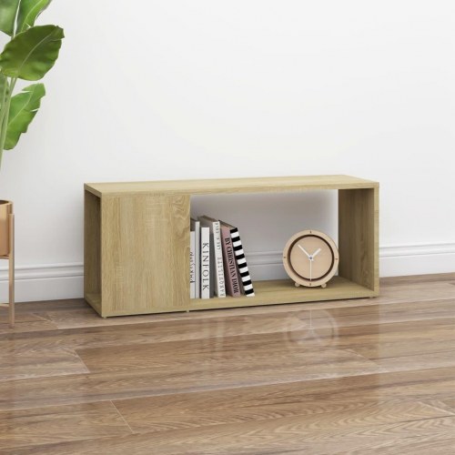 Tv-bord i konstrueret træ 80 x 24 x 32 cm sonoma-eg