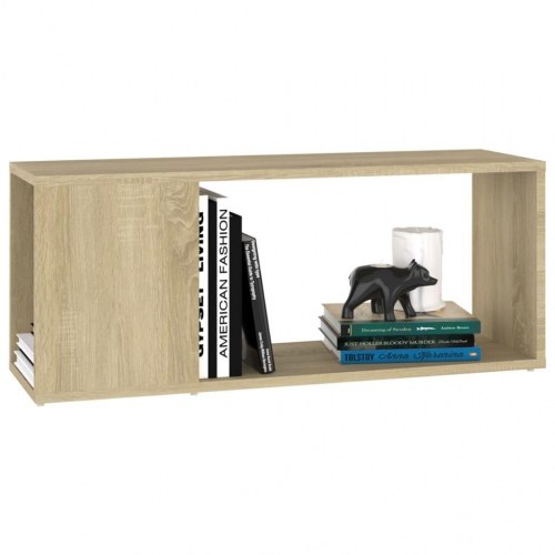 Tv-bord i konstrueret træ 80 x 24 x 32 cm sonoma-eg
