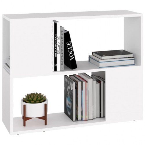TV-bord 80 x 24 x 63 cm i konstrueret træ - hvid