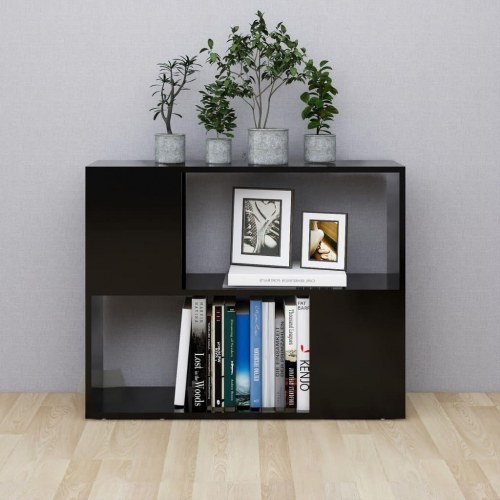 Tv-bord 80 × 24 × 63 cm i konstrueret træ - sort