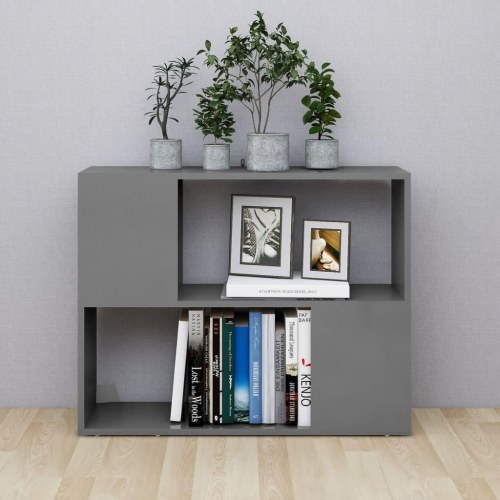 Tv-bord 80x24x63 cm konstrueret træ grå højglans