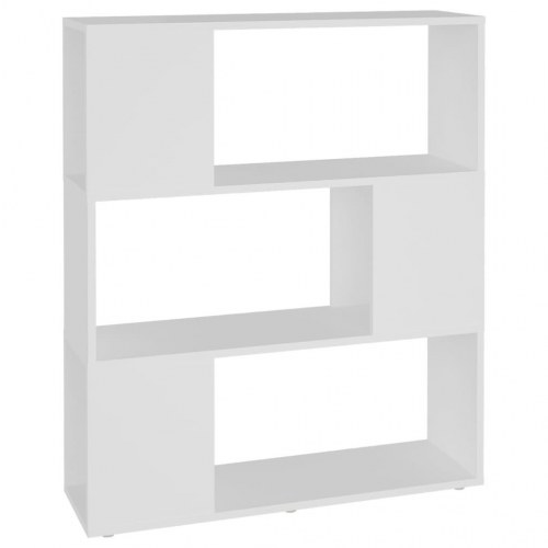 Bogreol/rumdeler - hvid, 80 × 24 × 94 cm i konstrueret træ