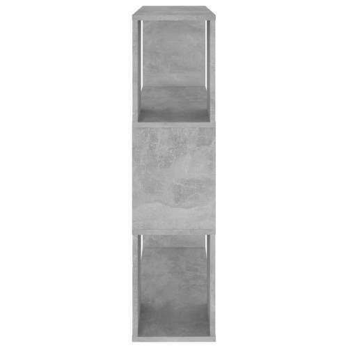 Bogreol/rumdeler 80×24×94 cm i konstrueret træ - betongrå