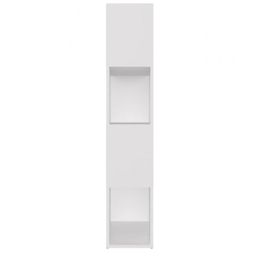 Bogreol/rumdeler i hvid - 80 × 24 × 124,5 cm, konstrueret træ