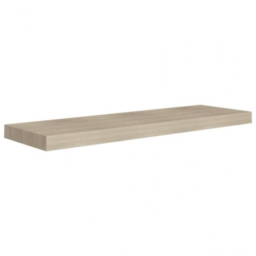 Væghylder 2 stk. - 80 × 23,5 × 3,8 cm i MDF, egetræsfarve