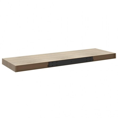 Væghylder 2 stk. - 80 × 23,5 × 3,8 cm i MDF, egetræsfarve