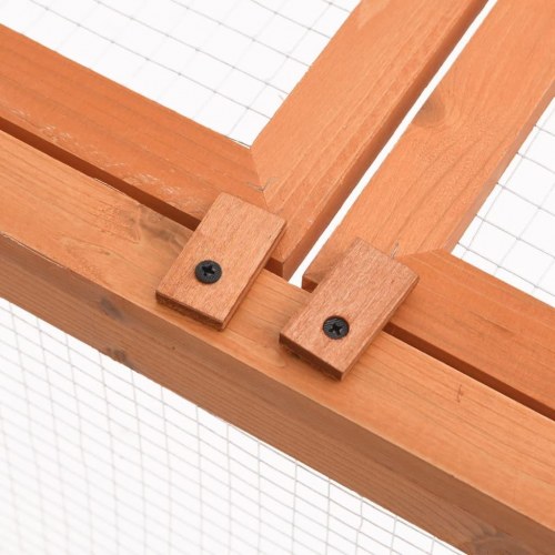 Udendørs dyrebur 150x100x50 cm massivt grantræ