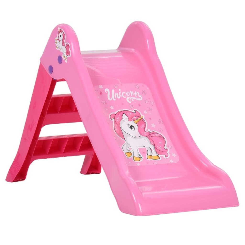 Rutsjebane til børn 111 cm foldbar pink