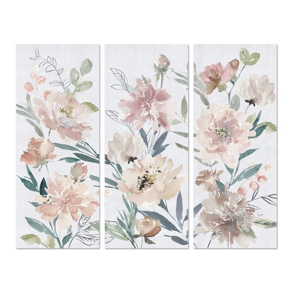 Maleri Cvetlice 55 X 3 X 135 Cm Shabby Chic 3 Dele