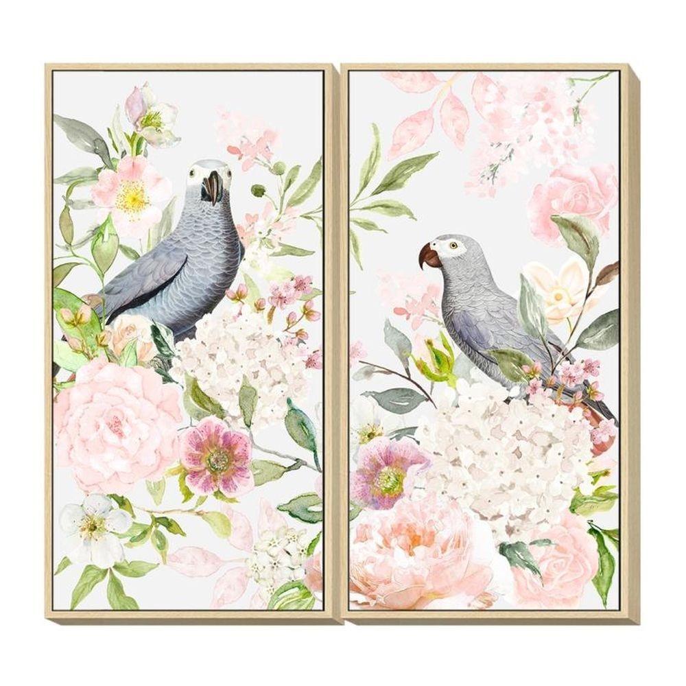 Maleri 60 X 4 X 120 Cm Cvetlice Shabby Chic 2 Enheder