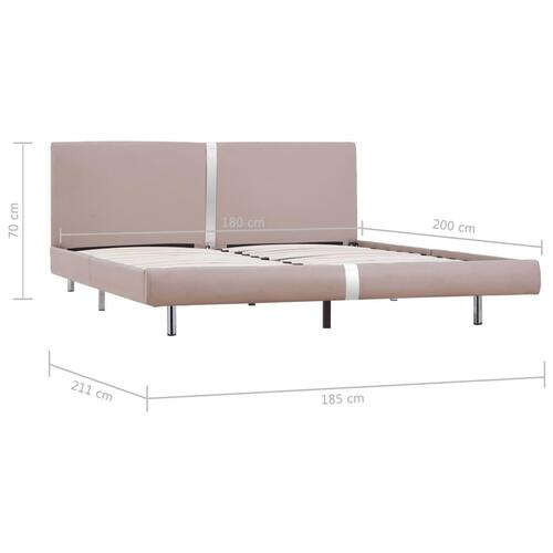 Sengestel 180 x 200 cm cappuccinofarvet kunstlæder