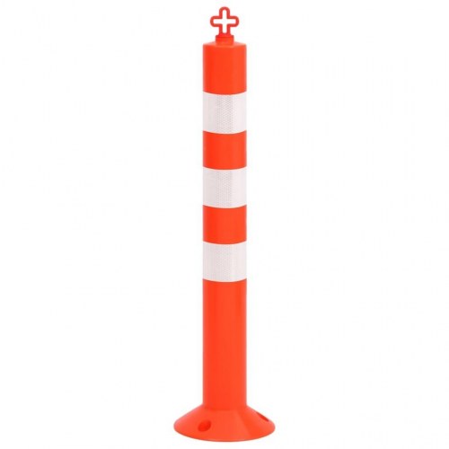 Danpæle med kæde 10 stk. 75 cm