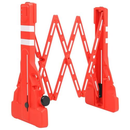 Foldbar vejafspærring 210x50x105 cm rød