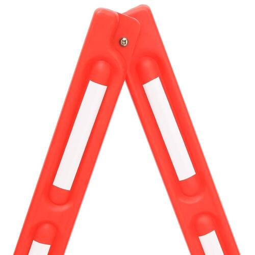 Foldbar vejafspærring 210x50x105 cm rød
