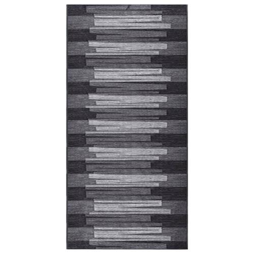 Tæppeløber 100x500 cm skridsikker underside antracitgrå