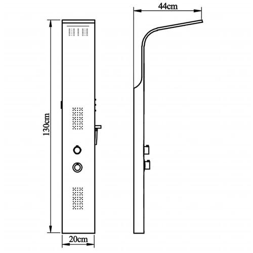 Bruserpanelsystem i rustfrit stål kurvet