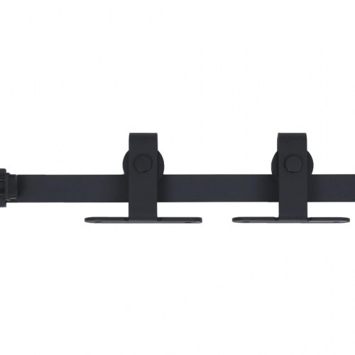 Mini-skydelågesæt til skabe i kulstofstål - 152 cm, sort