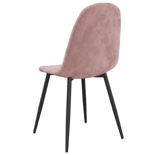 Spisebordsstole 6 stk. velour lyserød