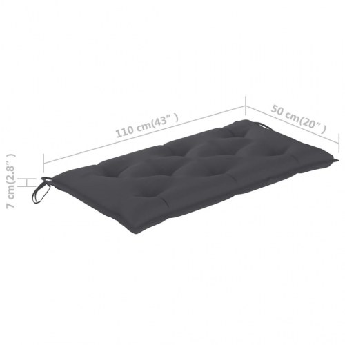 Hynde til havebænk 110x50x7 cm oxfordstof antracitgrå