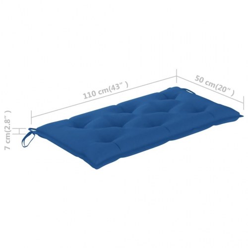 Hynde til havebænk 110x50x7 cm oxfordstof blå