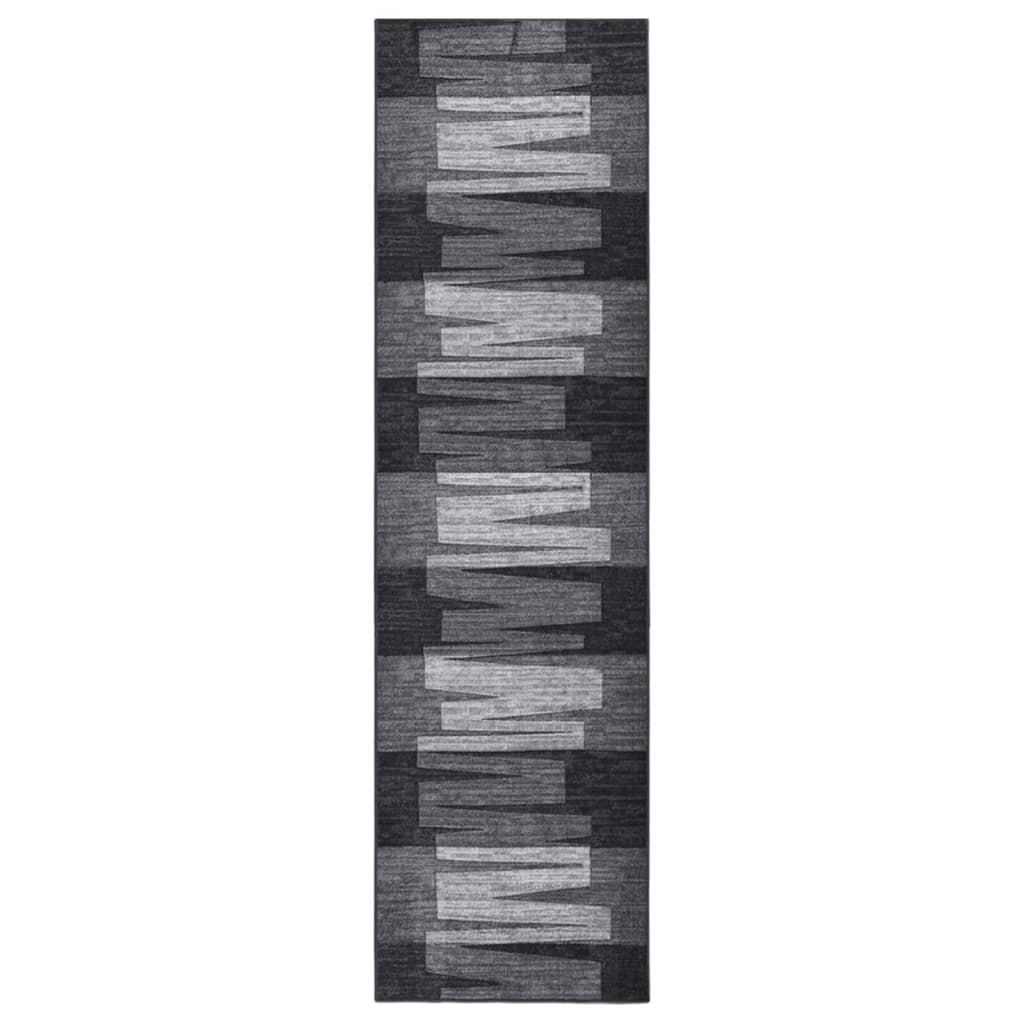 Tæppeløber 67x250 cm skridsikker bagside antracitgrå