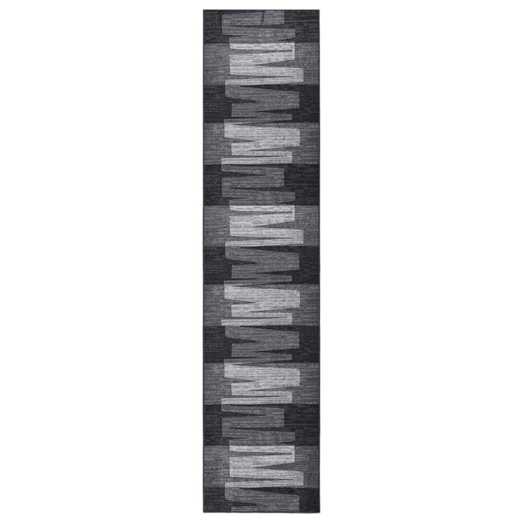 Tæppeløber 67x300 cm skridsikker bagside antracitgrå