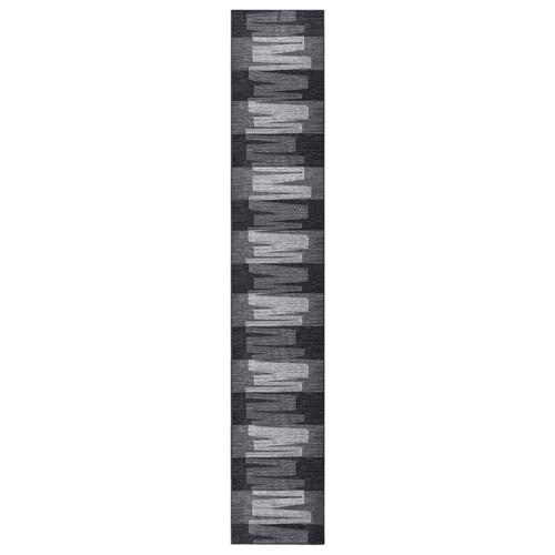 Tæppeløber 67x400 cm skridsikker bagside antracitgrå