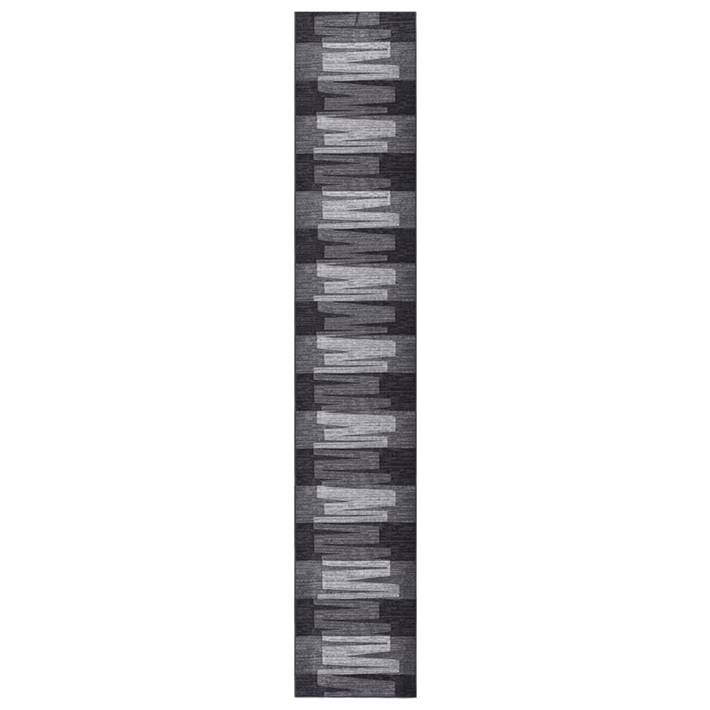 Tæppeløber 80x450 cm skridsikker bagside antracitgrå