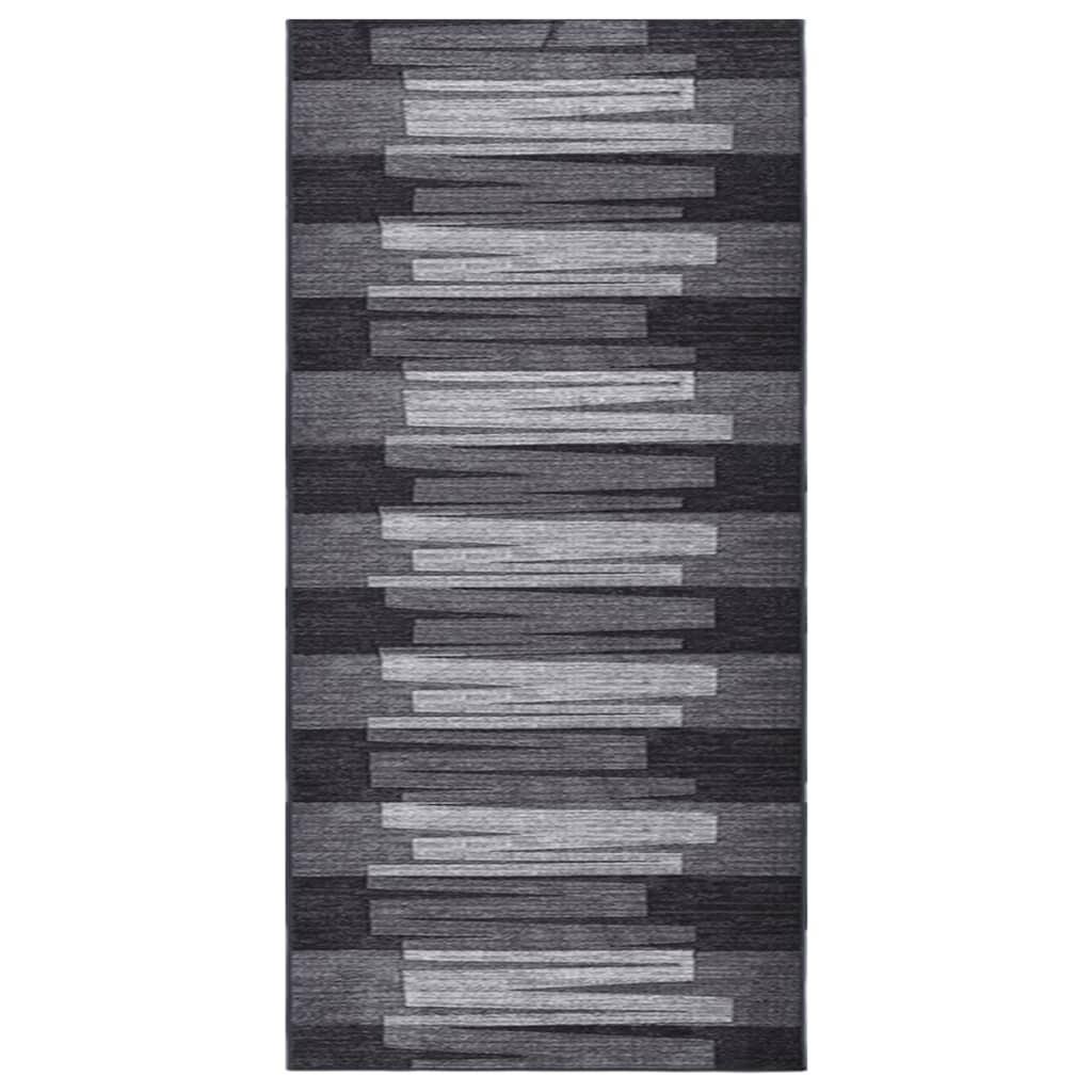 Tæppeløber 100x350 cm skridsikker bagside antracitgrå