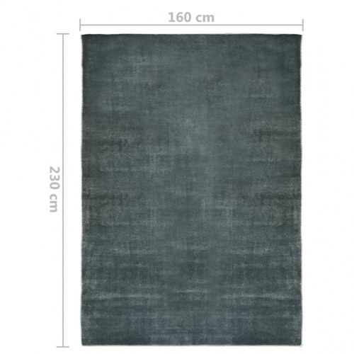 Gulvtæppe vaskbart og foldbart 160x230 cm polyester grå