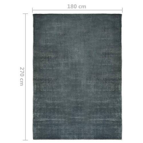 Gulvtæppe vaskbart og foldbart 180x270 cm polyester grå