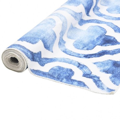 Tæppeløber med tryk vaskbar sammenfoldelig 80x300 cm polyester