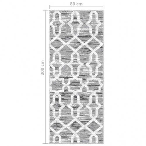 Tæppeløber med tryk vaskbar sammenfoldelig 80x200 cm polyester