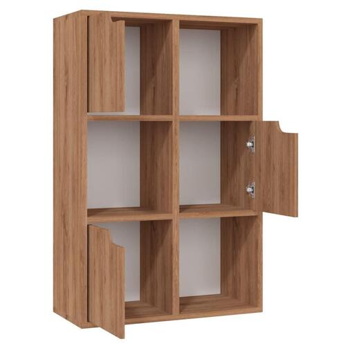 Bogreol 60x27,5x88 cm spånplade brun eg
