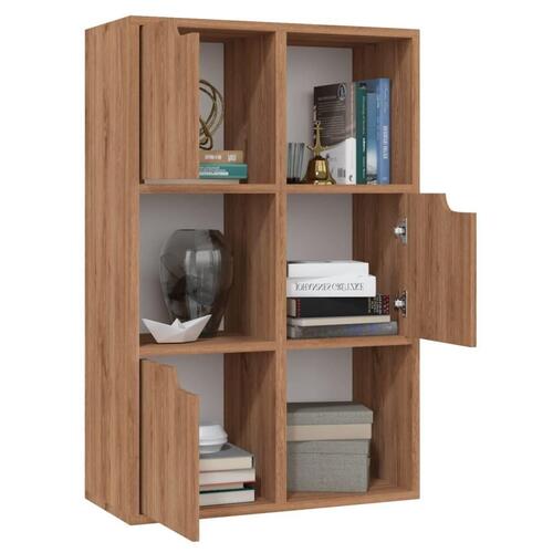 Bogreol 60x27,5x88 cm spånplade brun eg