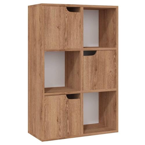 Bogreol 60x27,5x88 cm spånplade brun eg